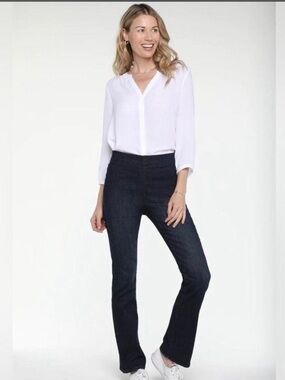 NYDJ Spanspring Pull-On Slim Bootcut Jeans PS 0P-2P-4P